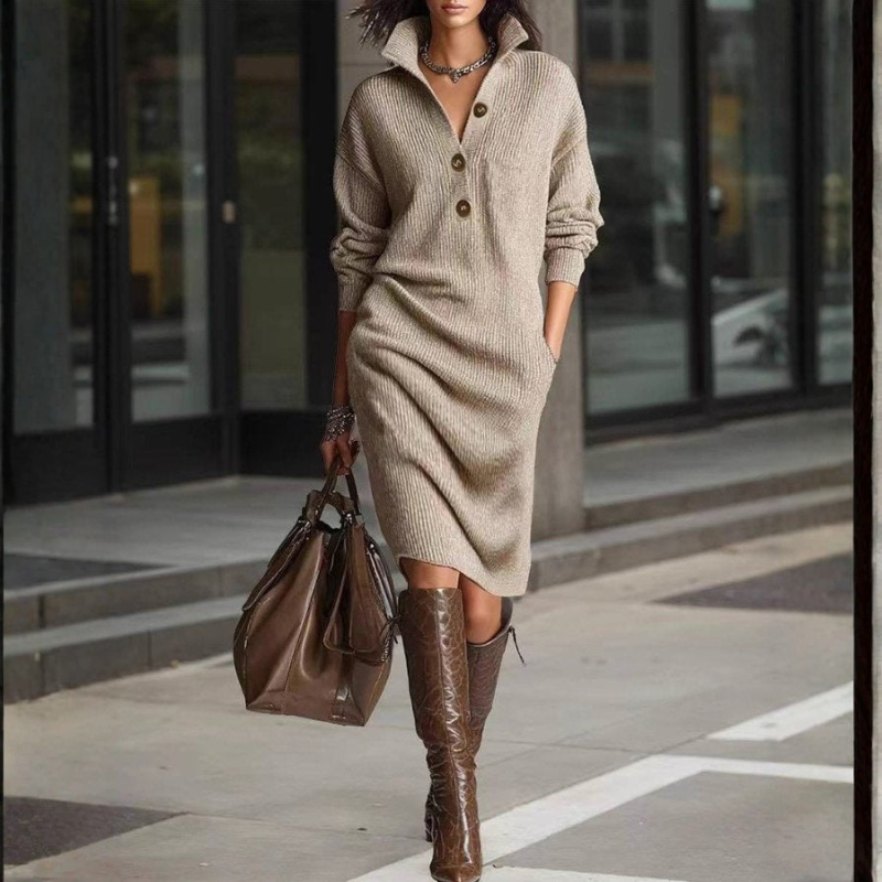 Freja | Elegant stickad klänning